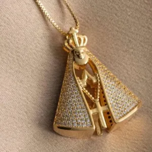 Colar Nossa Senhora Cravejado Maior (G)