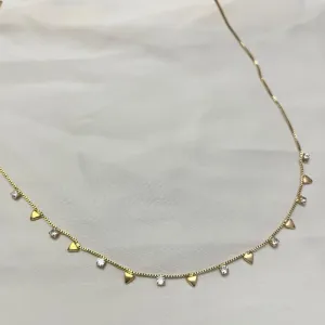 Colar Triângulo Liso & Zircônia Cristal