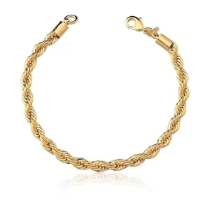 Pulseira Cordão Baiano 3 Ouros (4mm)