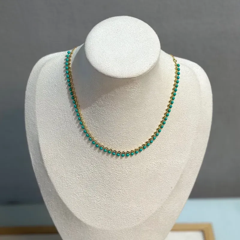 Choker Ouro & Verde