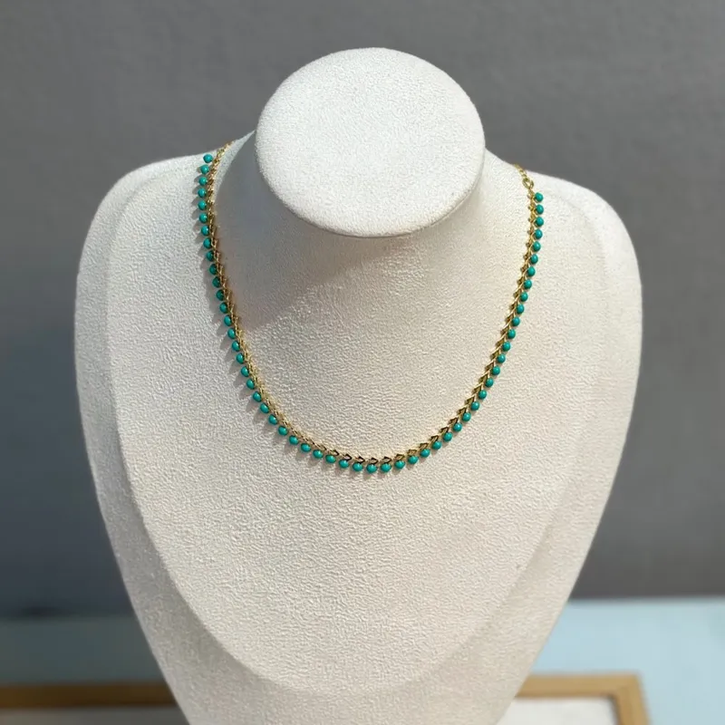 Choker Ouro & Verde