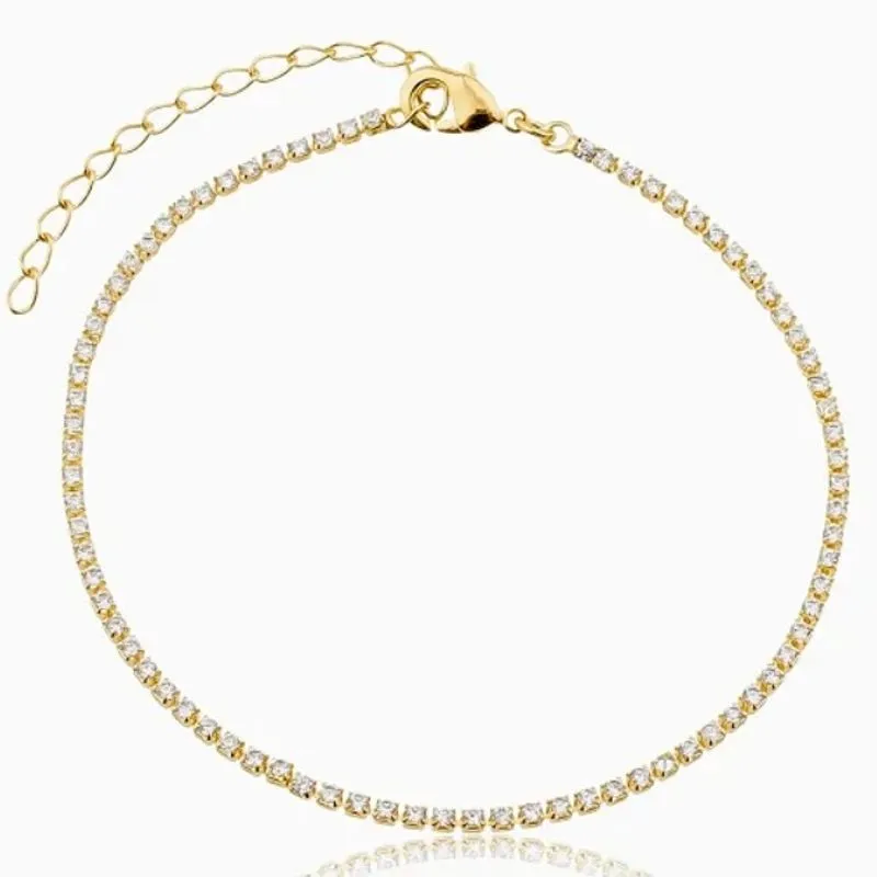 Pulseira Riviera Cristal 1,75mm Menor 15cm